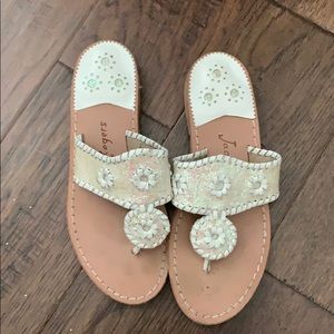 Jack Rogers. White glitter